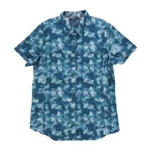 LL BEAN Women's Tropicwear Shirt Short Sleeve UPF 50 Hiking Outdoor MEDIUM TALL
